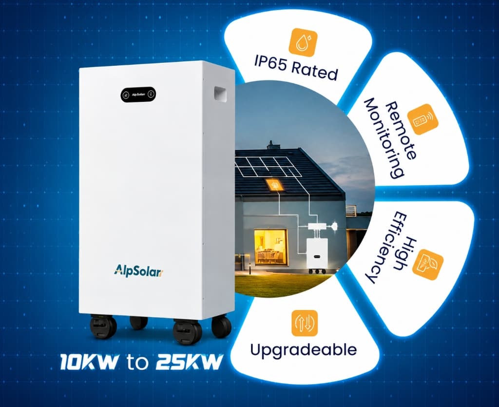 AlpSolar Smart Hybrid Battery Storage 10kW to 25kW